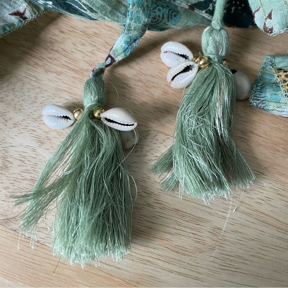 Laraethnics l Cheetah Print Skirt Elastic Waist Tassel Tiered Skirt 35761 - Picture 10 of 14